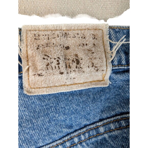 Levis Vintage Distressed Jeans 545 Mens 50X30 Loose Fit Blue Denim Big & Tall - Picture 7 of 8